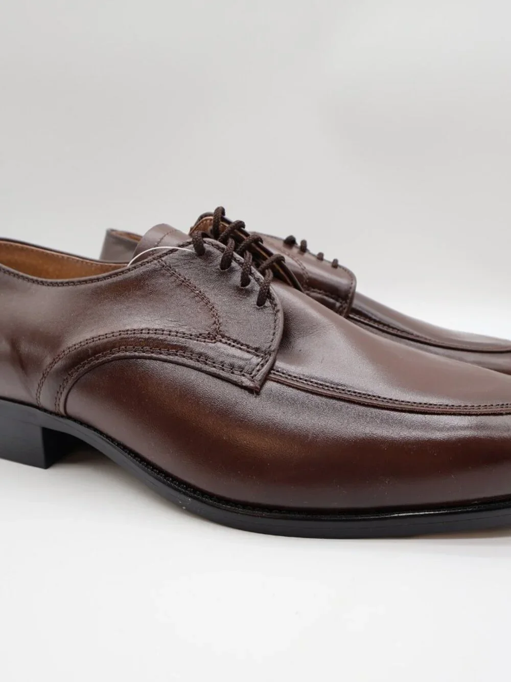 Barclay Men's 11 EEE Brown Leather Derby Shoes Made in USA NOS 80s
